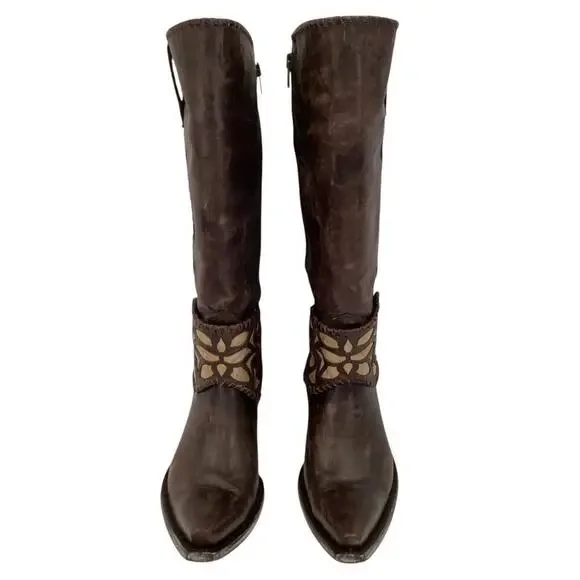 Old Gringo Melissa 15" In Chocolate Brown Western Cowgirl Snip Toe Size 9 Boots - Picture 5 of 10